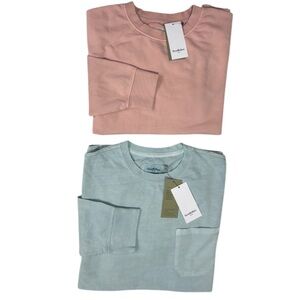 GOODIELLOW Bundle of Men's Crewneck Sweaters - Pink and Light Blue